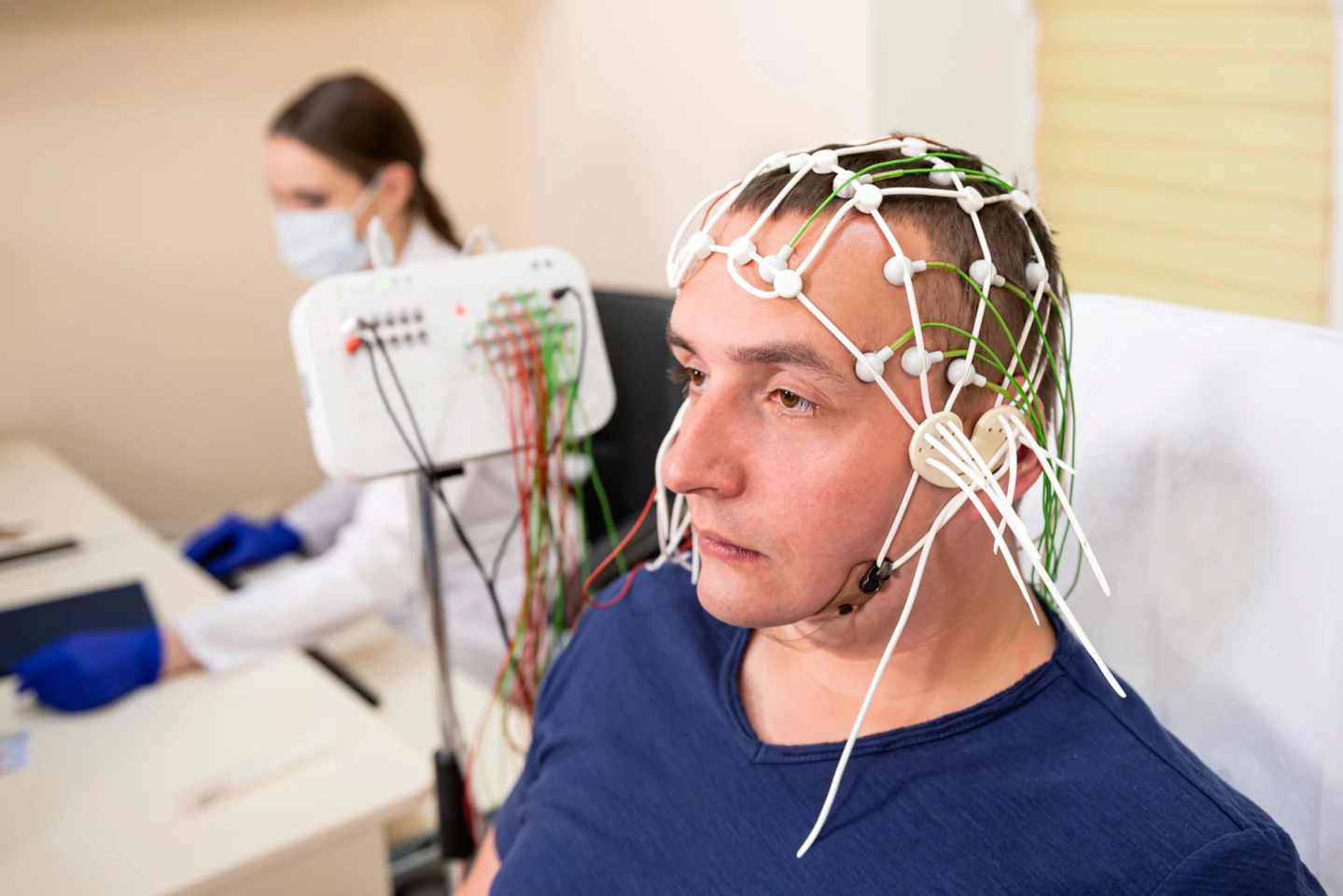 Standard EEGs commonly use around 20 electrodes attached with conductive gel