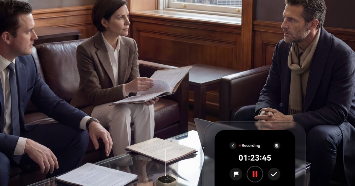 The Soundcore Liberty 5 Pro Max's case takes care of recording meetings – and its AMOLED screen lets you know when it's activated