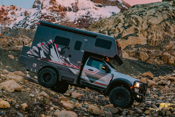 The Wilderness Vans Grid Mini managing a talus field