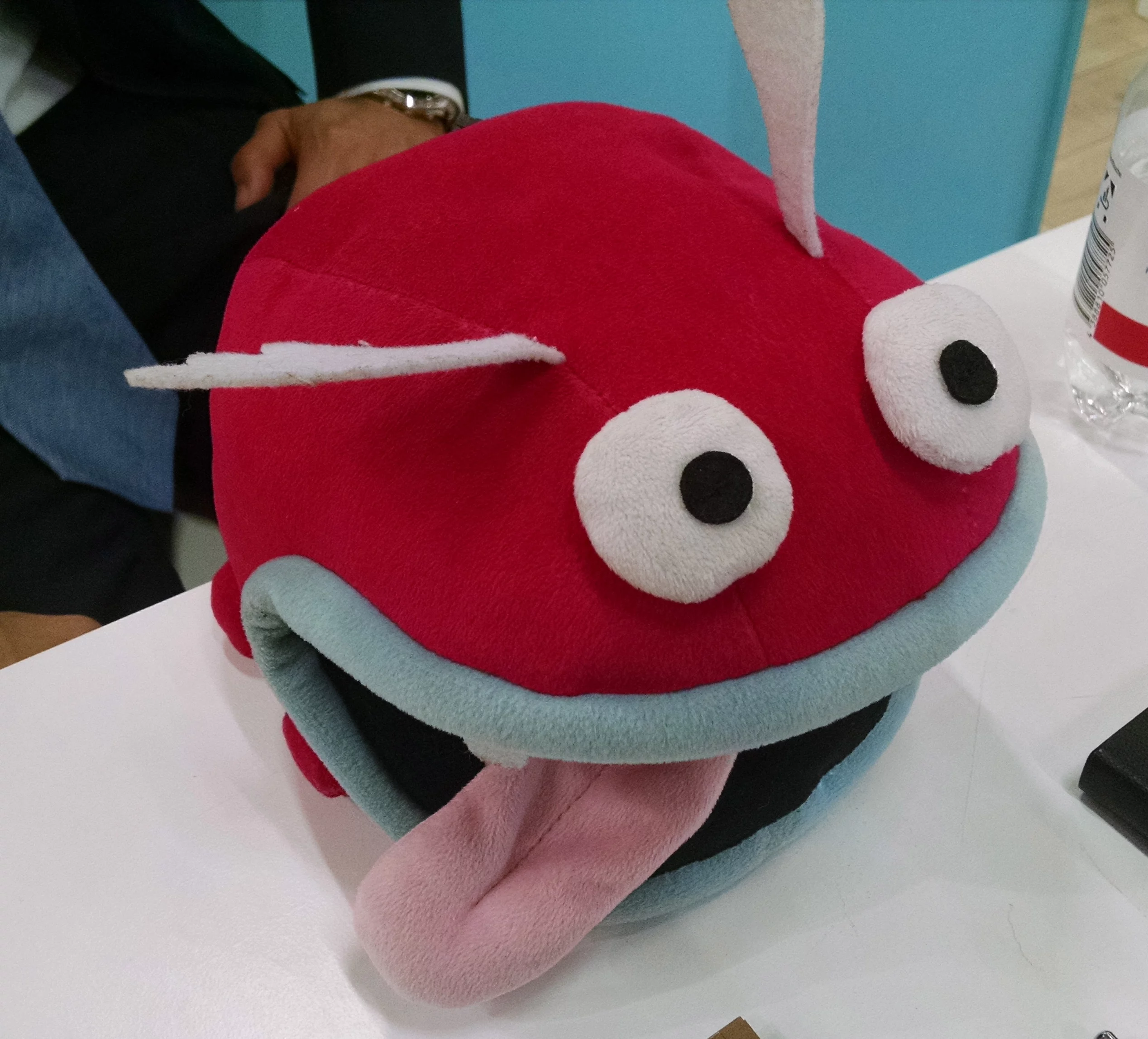 Israel-based Seebo highlights its smart toy technology with this goofy, video game-integrated stuffed toy (Photo: C.C. Weiss/Gizmag)
