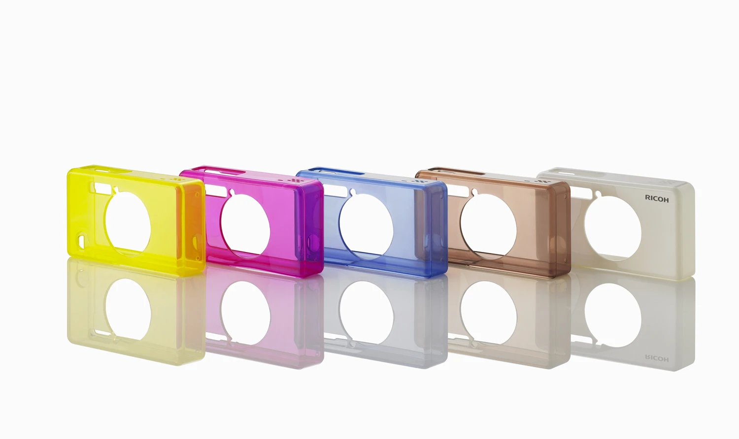 Users can choose from a range of colorful covers to brighten up - and further protect - the PX compact camera