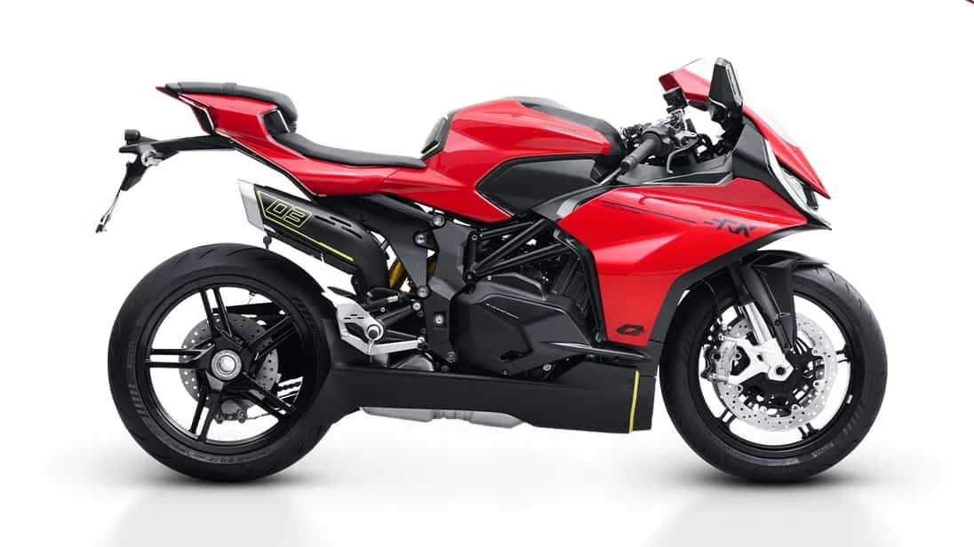 The SRK 1051 RR is powered by a 1,051cc inline four based on the old MV Agusta 921 motor featuring double overhead cams