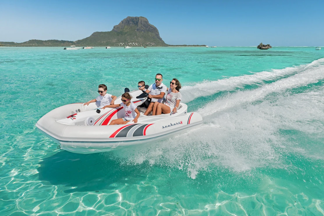 The boat is designed to cope with rough or calm waters