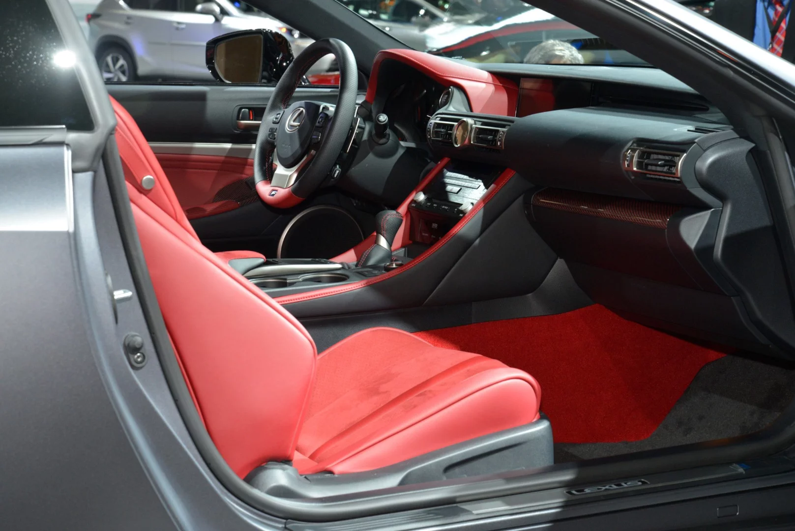 A peek inside the cabin of Lexus's RC F Track Edition