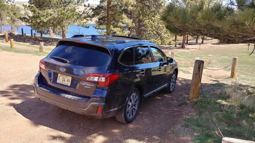 We like the new look for the 2018 Outback, which continues at the rear of the wagon with some beefiness for the hatch and bumper there