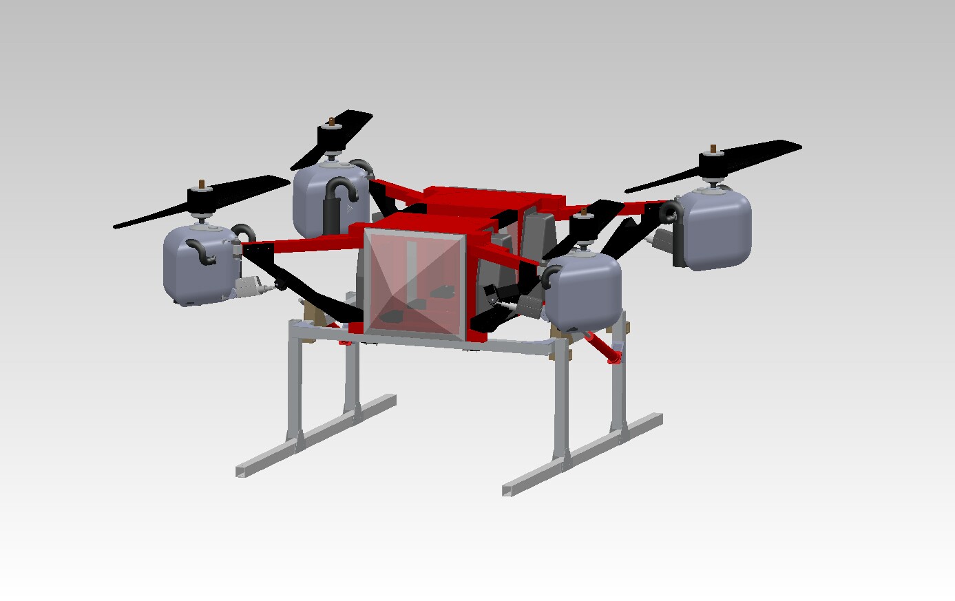 The AT Transporter is powered by four combustion engines, giving this multirotor extreme power, endurance and practicality