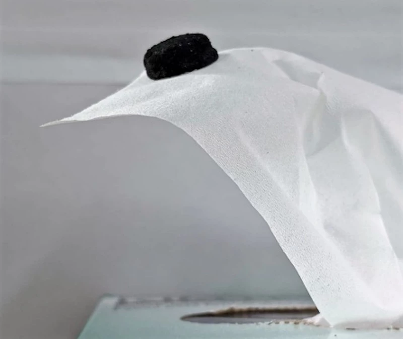 Graphene aerogel is extremely light, able to perch on top of a tissue
