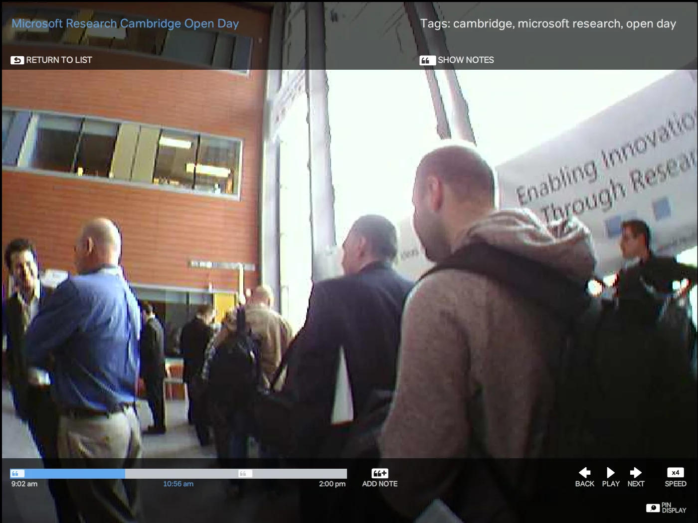 Screenshot of the included software displaying one of the images captured by the Revue