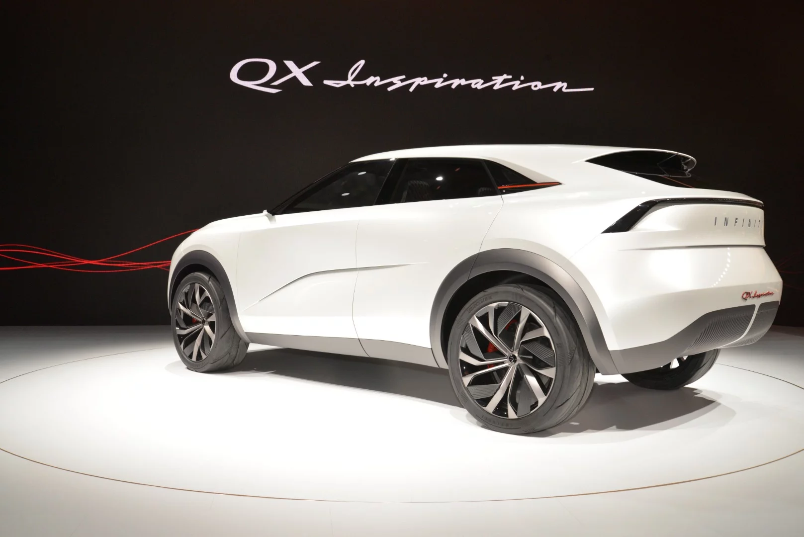 Infiniti's QX Inspiration SUV concept features a fully electric powertrain and introduces, the company says, the new form language for an "electrified era"