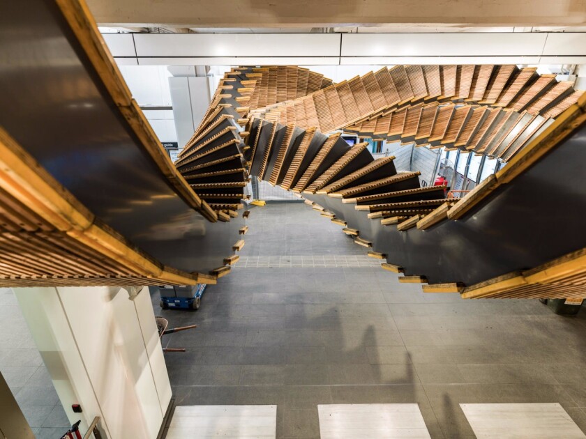 Wynyard Station's four wooden escalators were first installed in 1931 and were finally replaced earlier this year