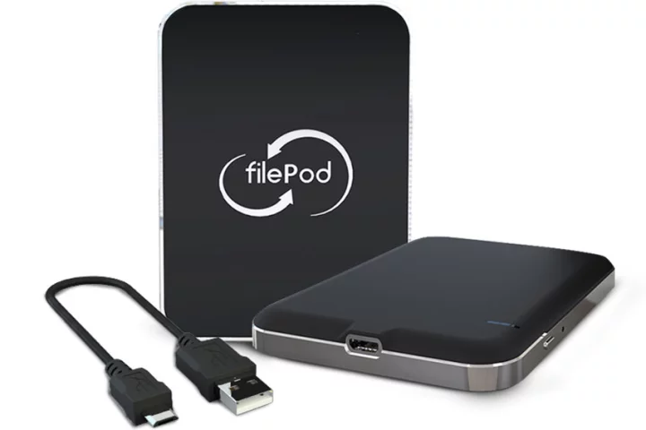 filePod is a pocket-sized device for securely accessing multiple cloud storage platforms