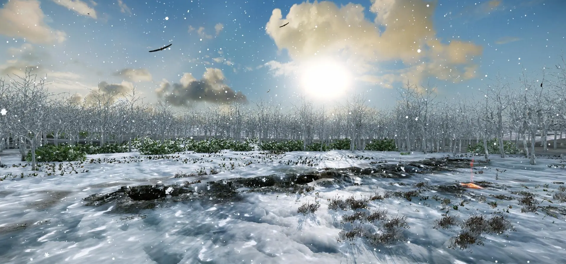 An artist's impression of Warren Field as it may have looked at the time the calendar was being used by hunter gatherers