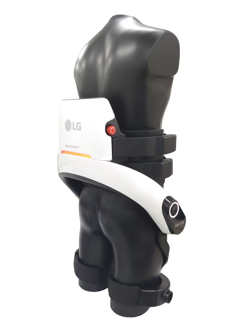 The CLOi SuitBot no longer provides full leg support, but has a thigh strap for each leg