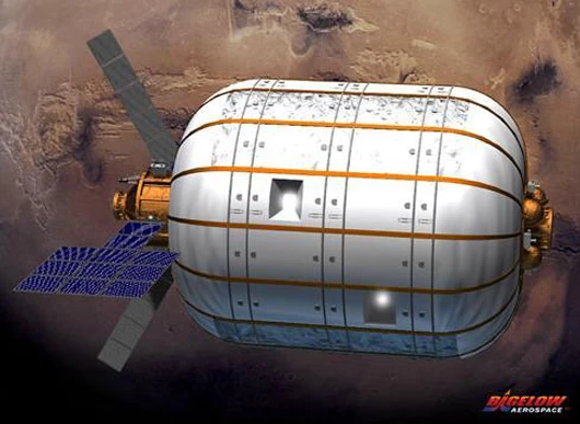 The Bigelow BA 330 habitat that can support a crew of up to six (Image: SpaceX)