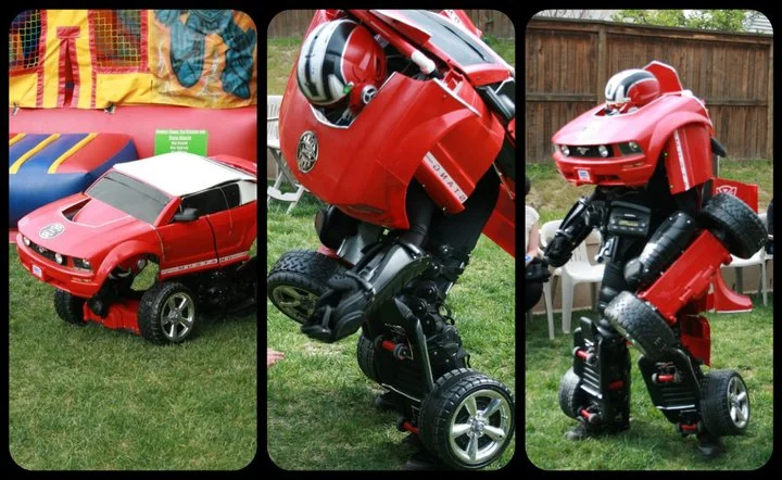 Drive Suits are life-size Transformers-inspired costumes, with motorized wheels that allow them to move when in "vehicle" mode