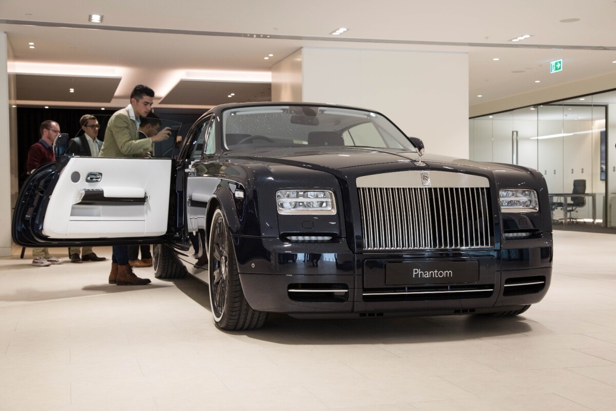 The Rolls-Royce Phantom Zenith, number 35 of 50, on show at the company's Melbourne showroom