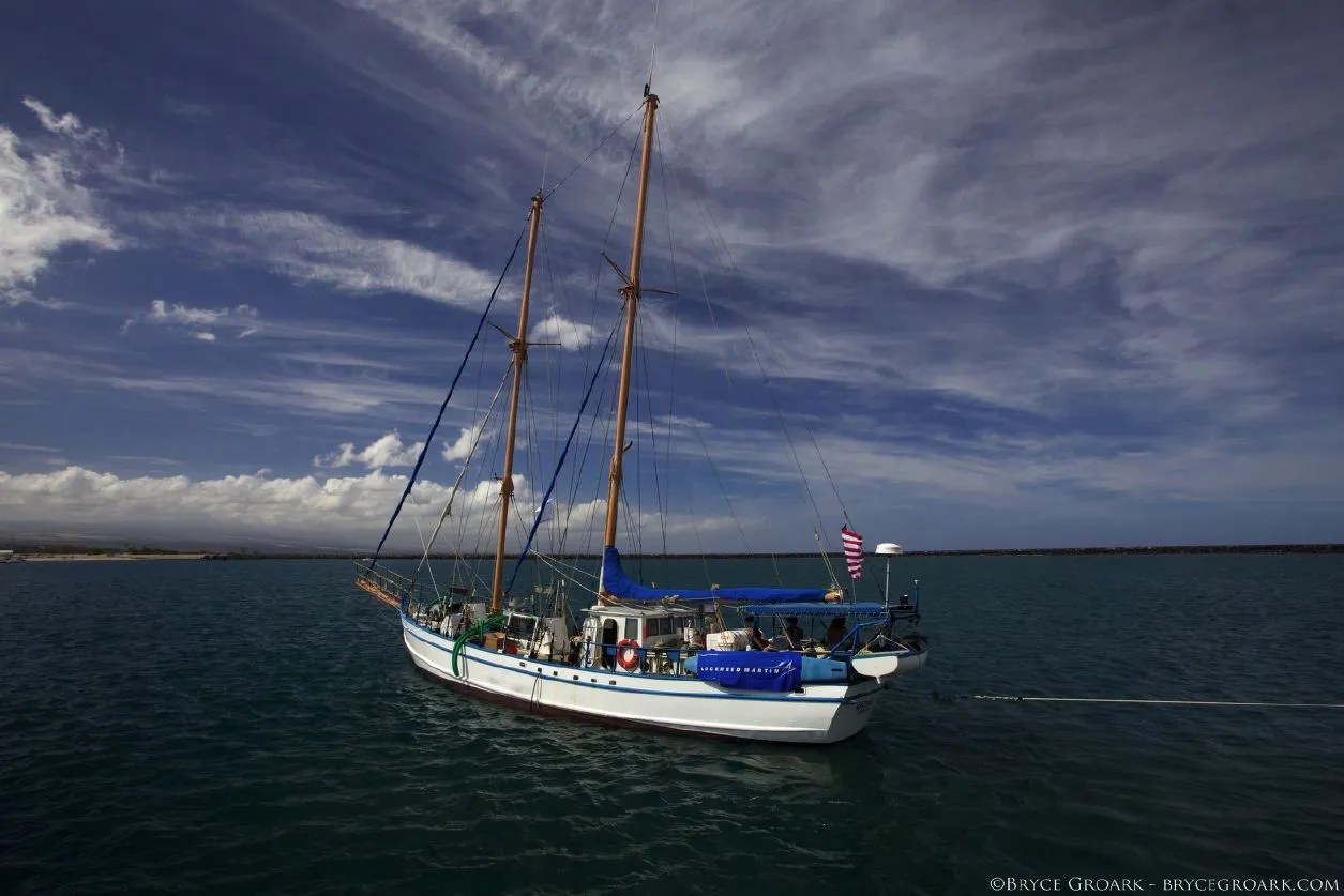 The Aquapod's tender vessel, the schooner Machias (Photo: Bryce Groark)