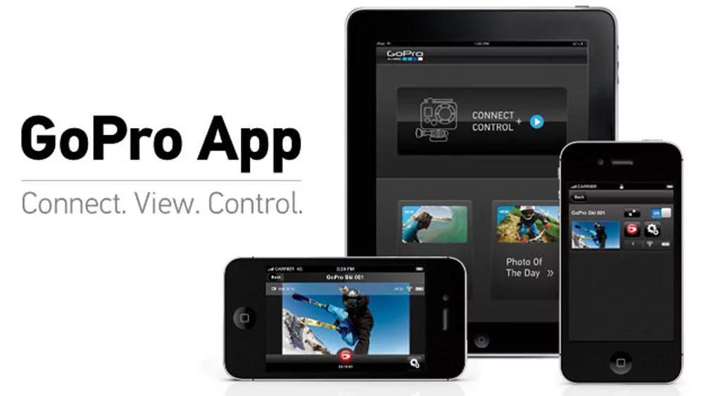The GoPro app gives full control of the camera's settings and live scene-preview
