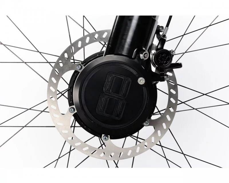 Electrolyte's e-bikes use a 250-watt front hub motor