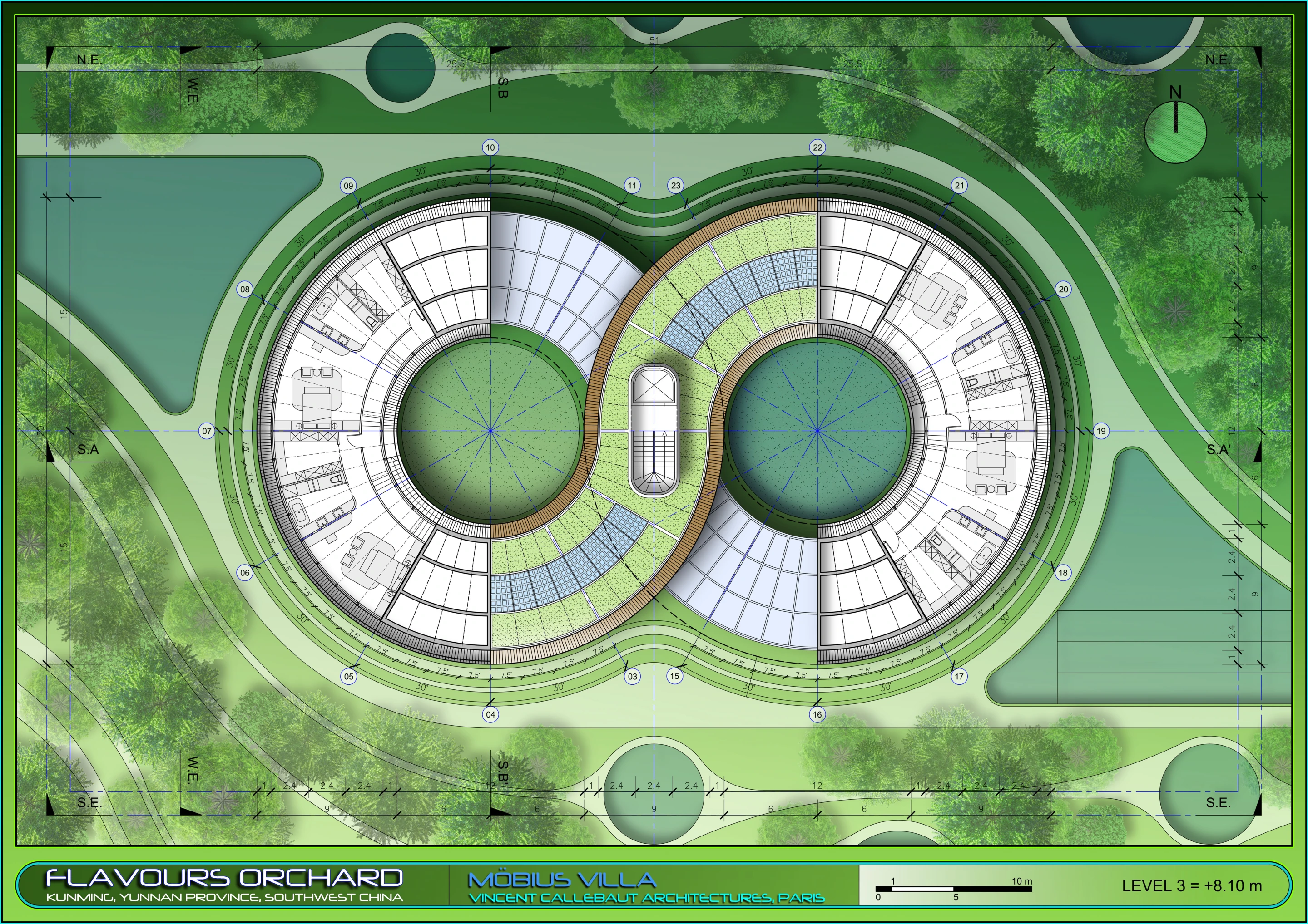 Mobius Villa level 3 (Image: Vincent Callebaut Architectures)