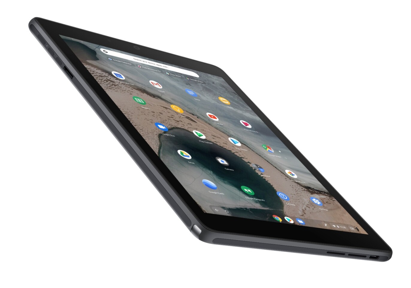 The Chromebook CT100 tablet has 4 GB of RAM and 32 GB of solid state storage