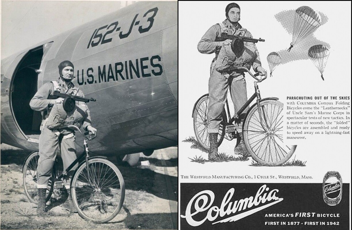 Columbia quickly took the opportunity to point out that the United States Marines were using its bicycles.