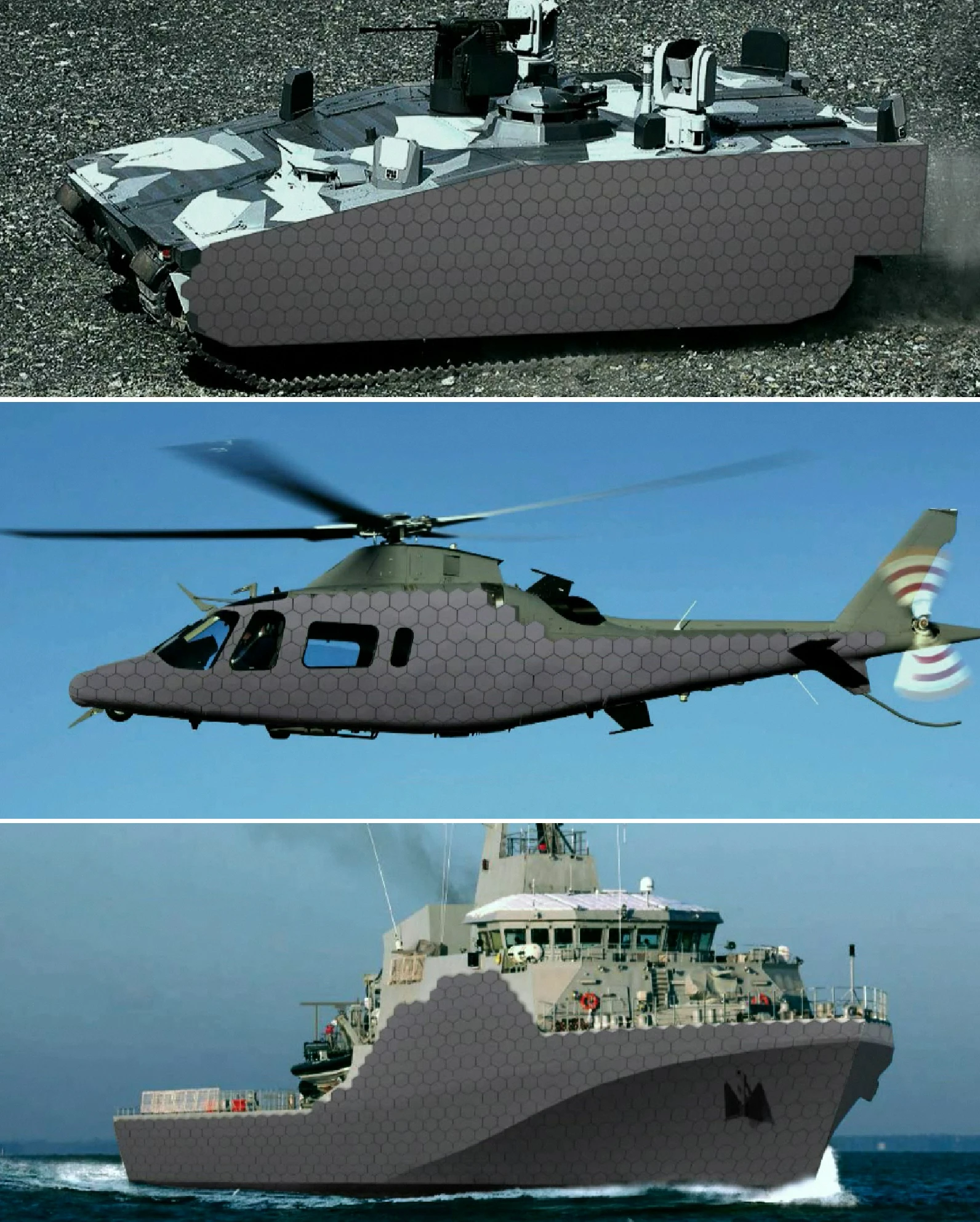 ADAPTIV panels could be fitted to a range of ground vehicles, ships, and aircraft