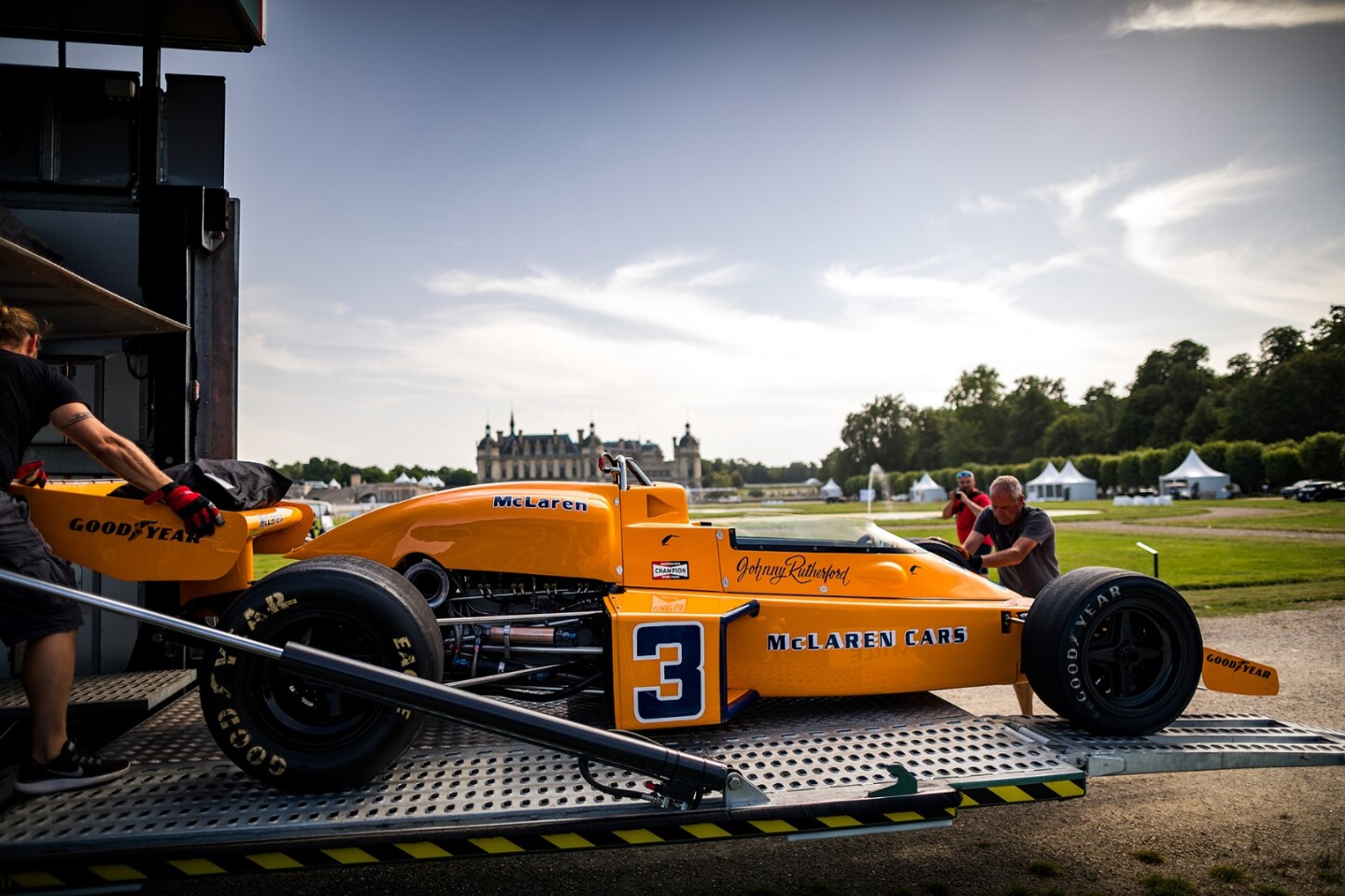 McLaren came to the party with a raft of priceless cars, including the winner of the 1975 Indy 500 which took the victory in the hands of Johnny Rutherford. The car was recently acquired by McLaren for its growing collection.