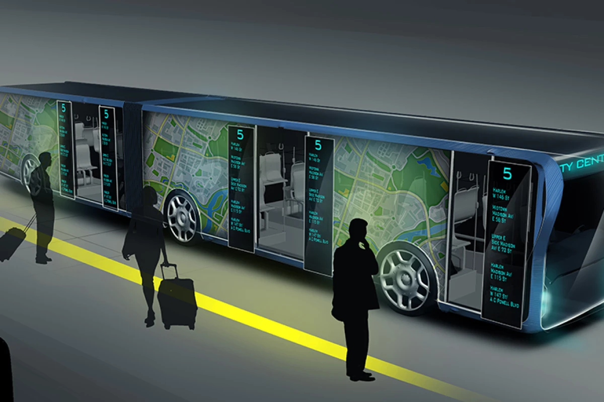 The Willie concept shows important route info to travelers