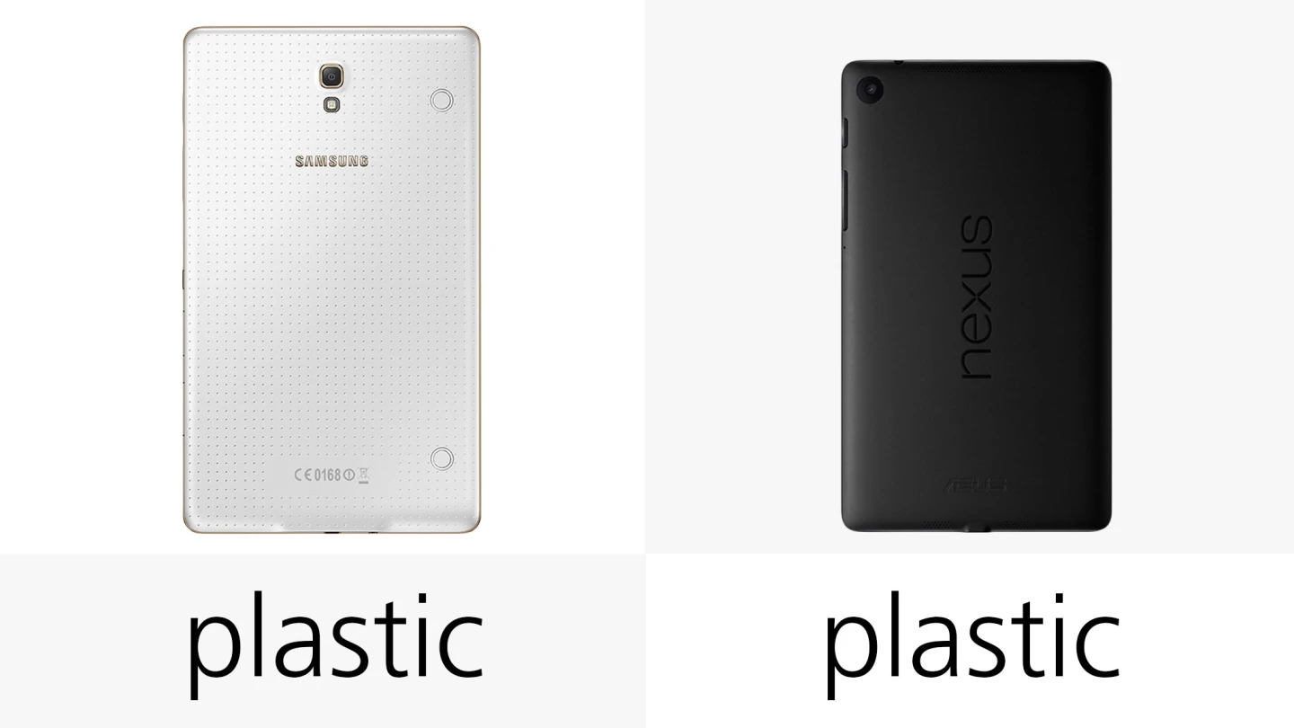Both tablets sport plastic builds