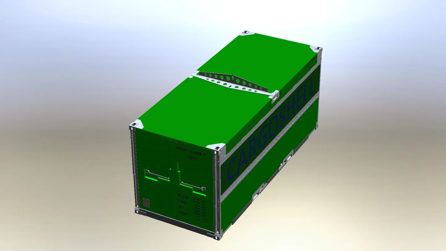 The Cargoshell collapsible shipping container concept