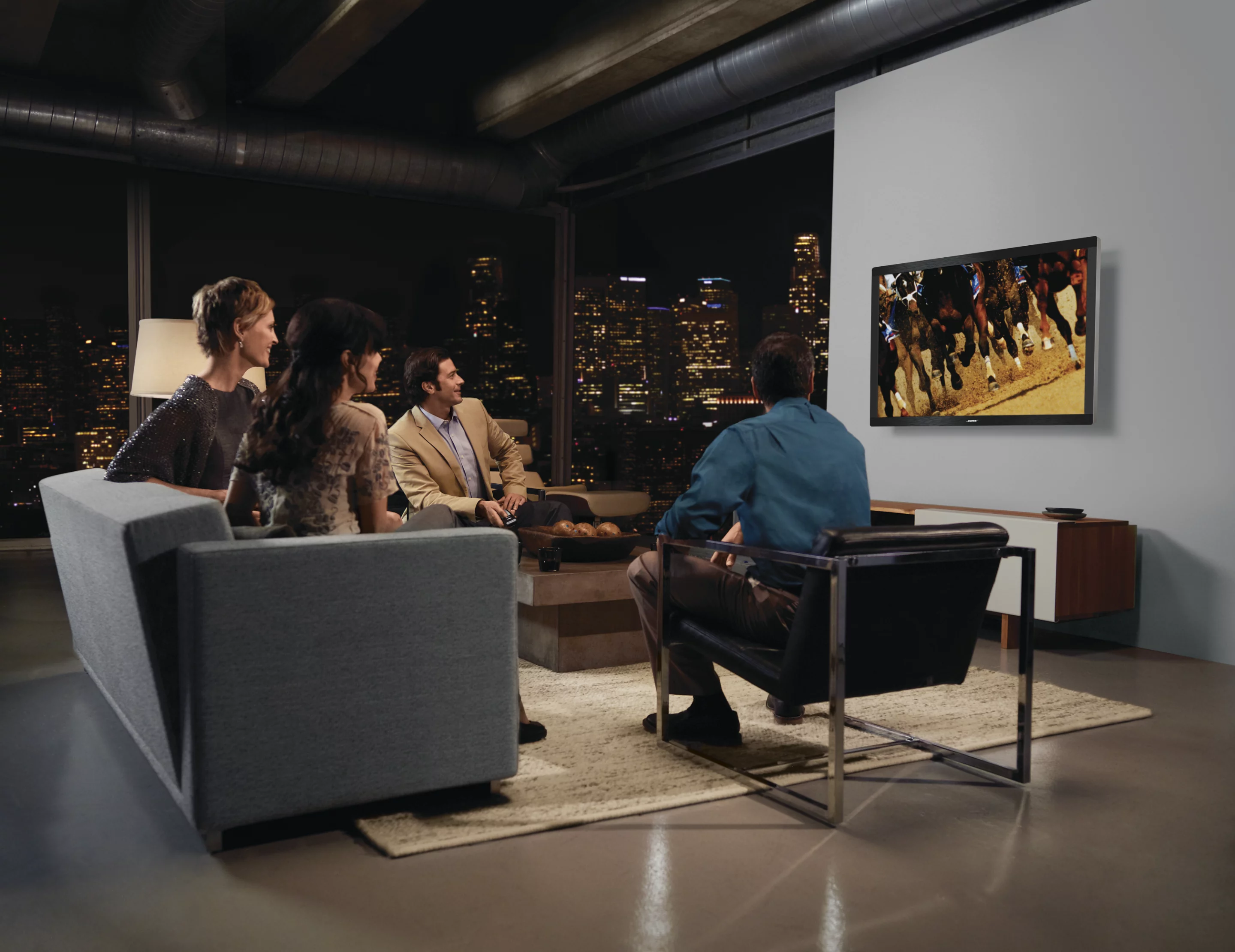 The VideoWave II system provides surround sound without additional speakers