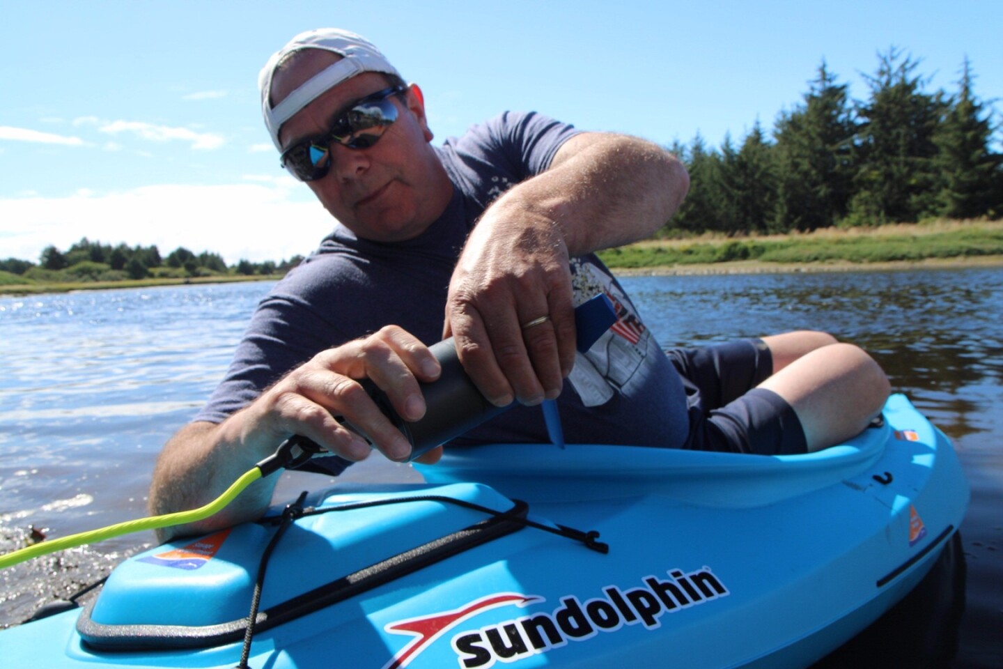 The Estream will work in shallow streams with low-velocity and can also be towed behind a kayak or boat