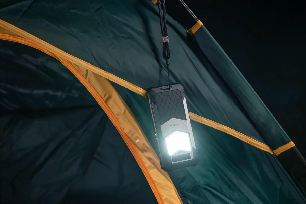 Oukitel has integrated a powerful camping light into a rugged smartphone, so outdoor enthusiasts can leave the lantern at home