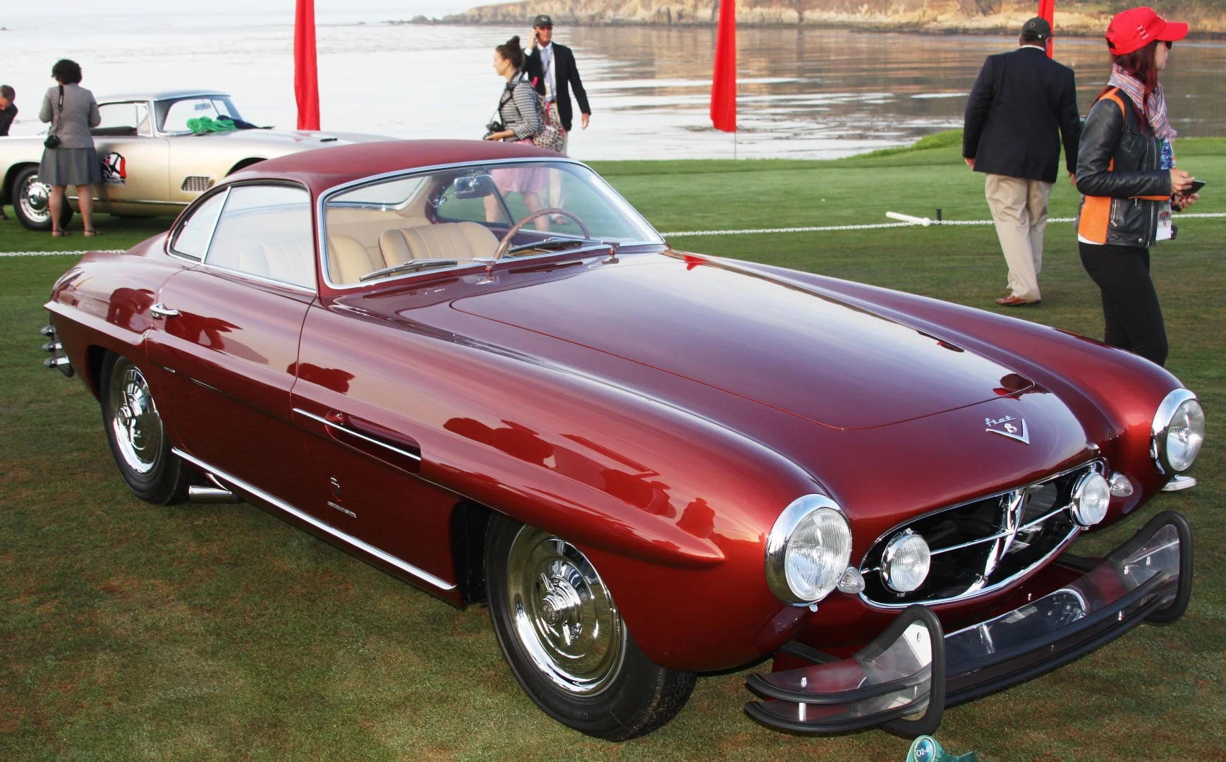 A Fiat 8V at Pebble Beach. Fiat thought that Ford had copyrighted the term V-8!