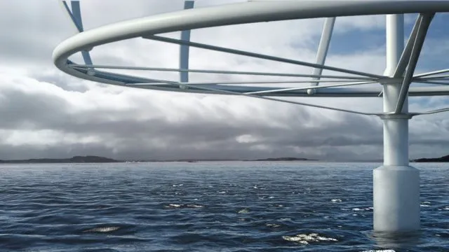 The SeaTwirl is a proposed offshore wind power-harvesting system, that stores kinetic energy using a flywheel-like principle
