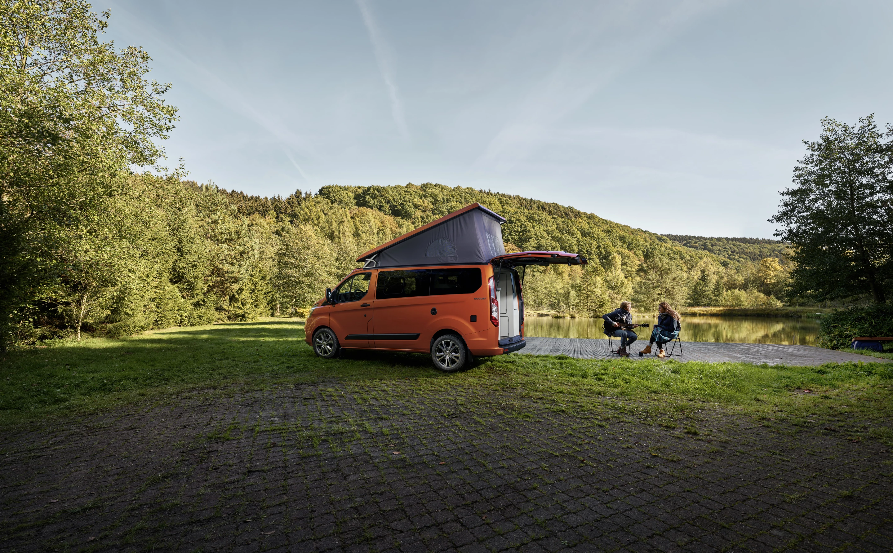 When using the Nugget as a two-sleeper, it offers three distinct rooms: an upstairs bedrooms, front lounge and rear kitchen