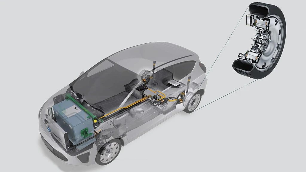 Cutaway view of the eWheelDrive hub motor