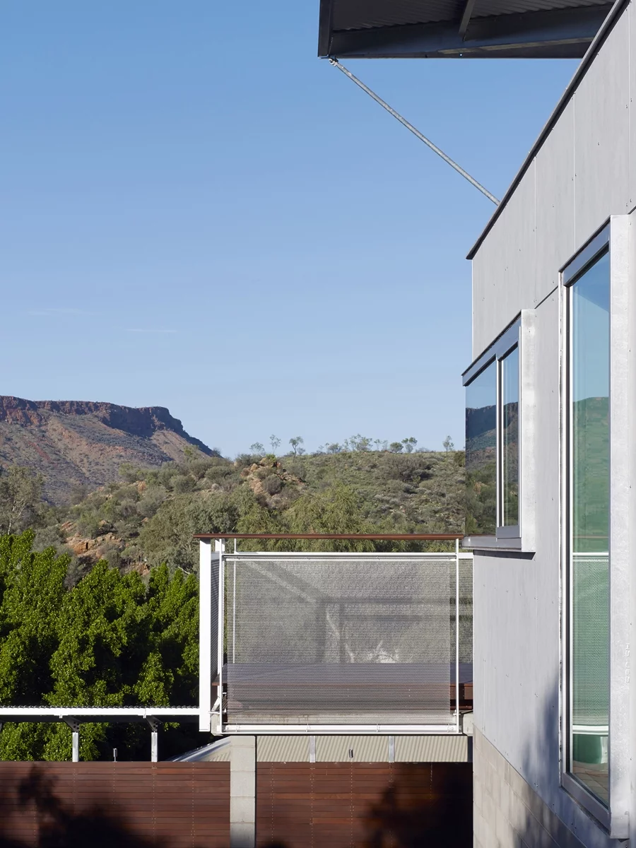 The Desert House looks out over the West MacDonnell ranges