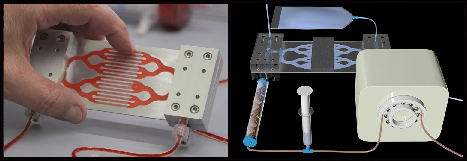 The prototype biospleen and components (Image: DARPA)