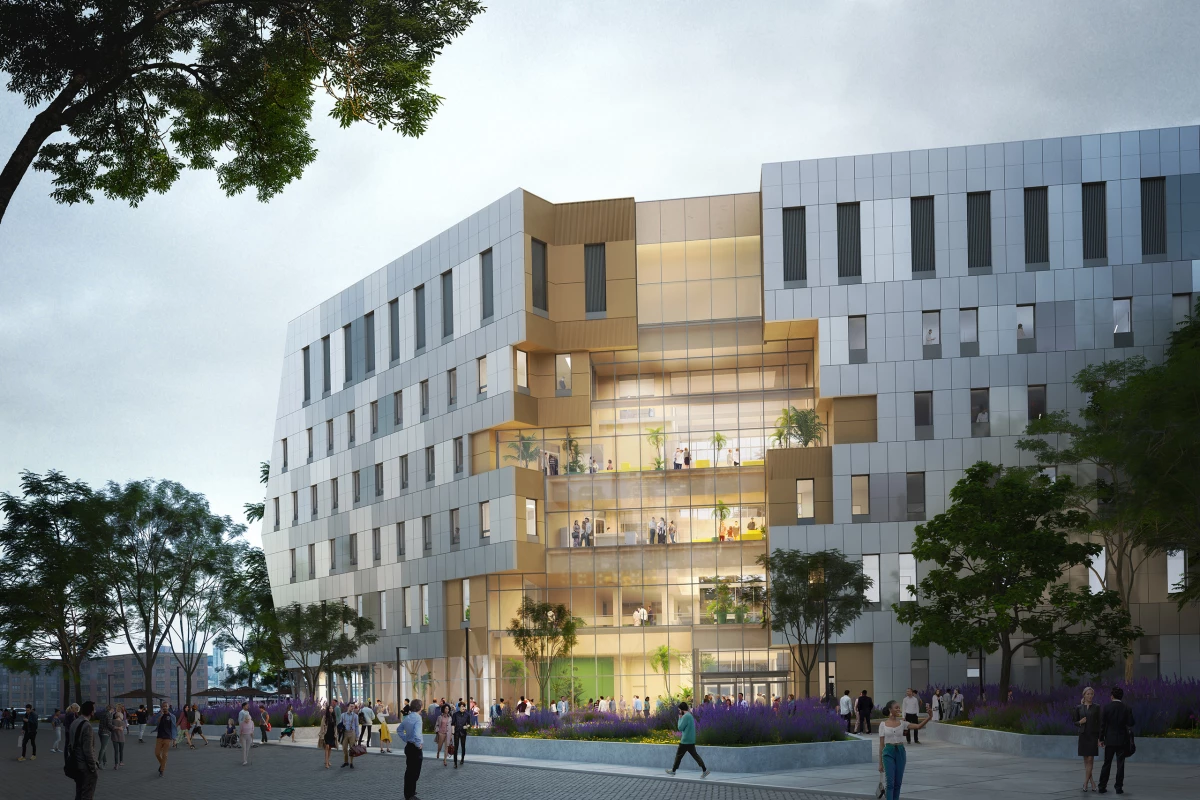 SAMIH will be centered around a light-filled atrium likened to a fissure in a boulder by Diamond Schmitt and MVRDV