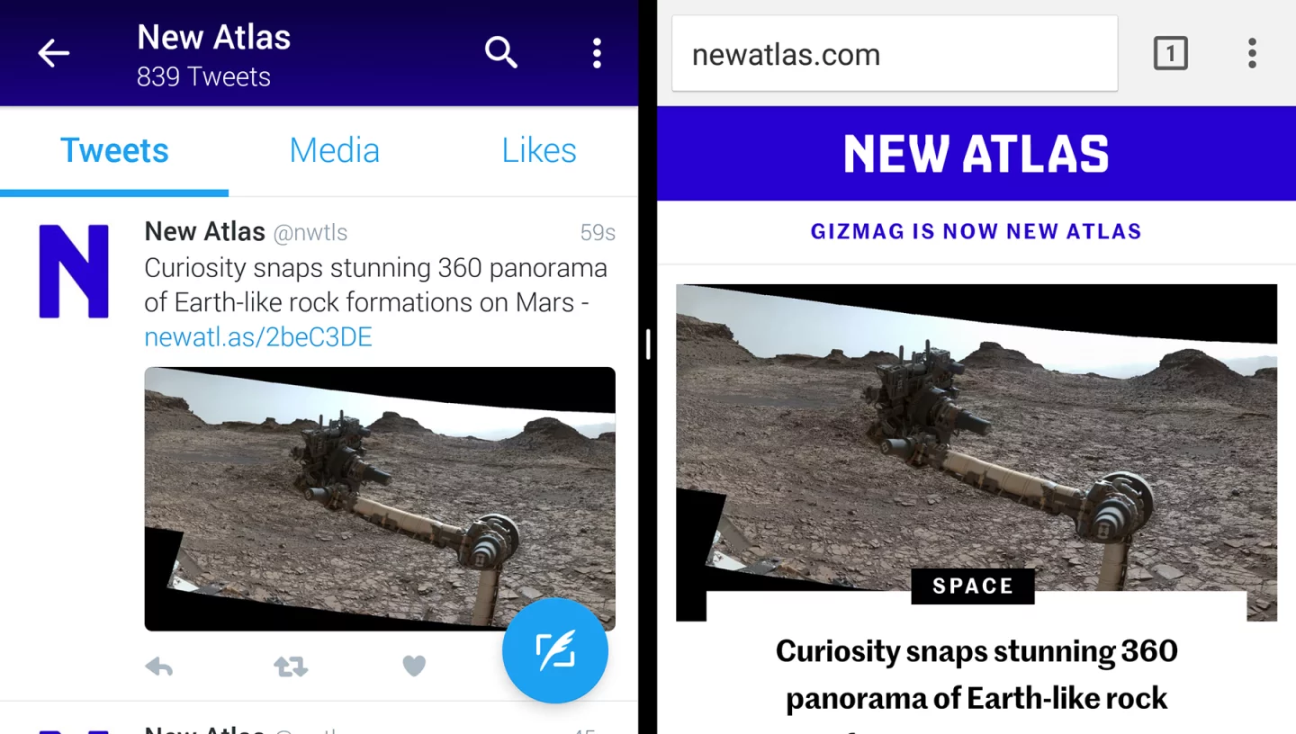 Split-screen support is one of the major new features – though how useful it is on a phone screen is debatable