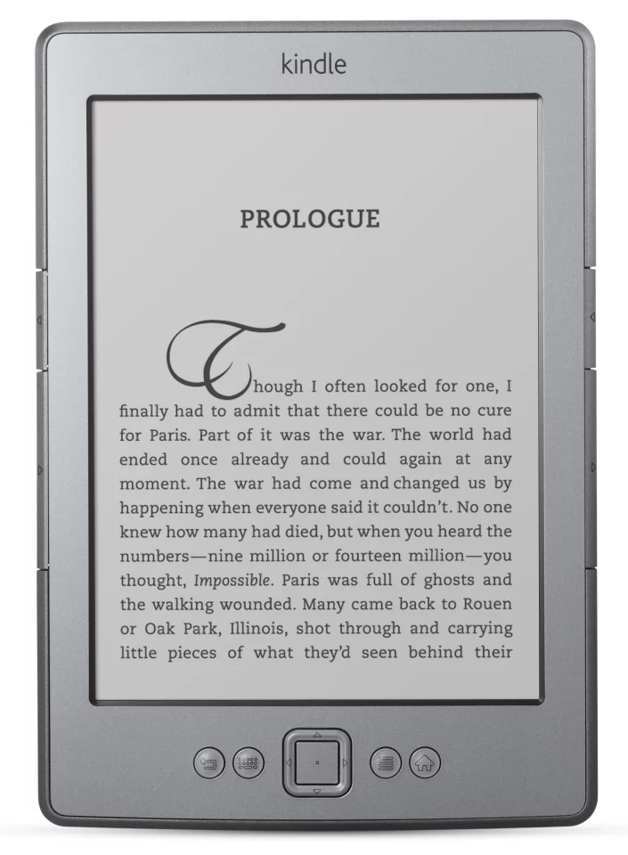 The Pearl E ink display is readable in direct sunlight