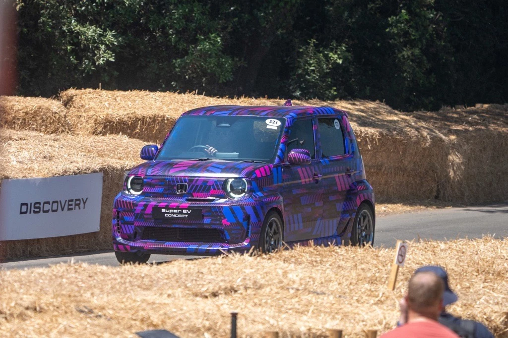 Its boxy, upright form is almost identical to Honda's N-One, a kei car with a vintage design