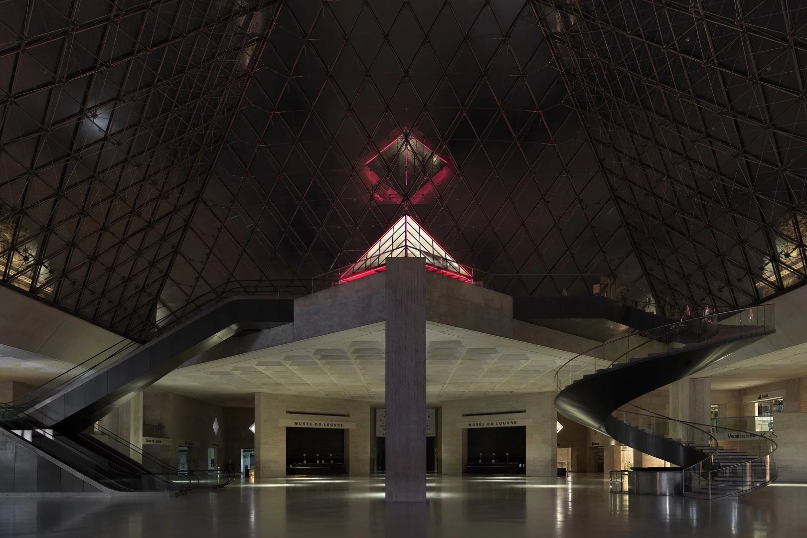 Once the tour concludes, the winner and their guest will spend a night in a mini version of the Louvre's pyramid, which is itself installed in the pyramid