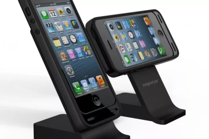 The Magnetyze smartphone-charging system connects the phone to the charger using nothing but magnets