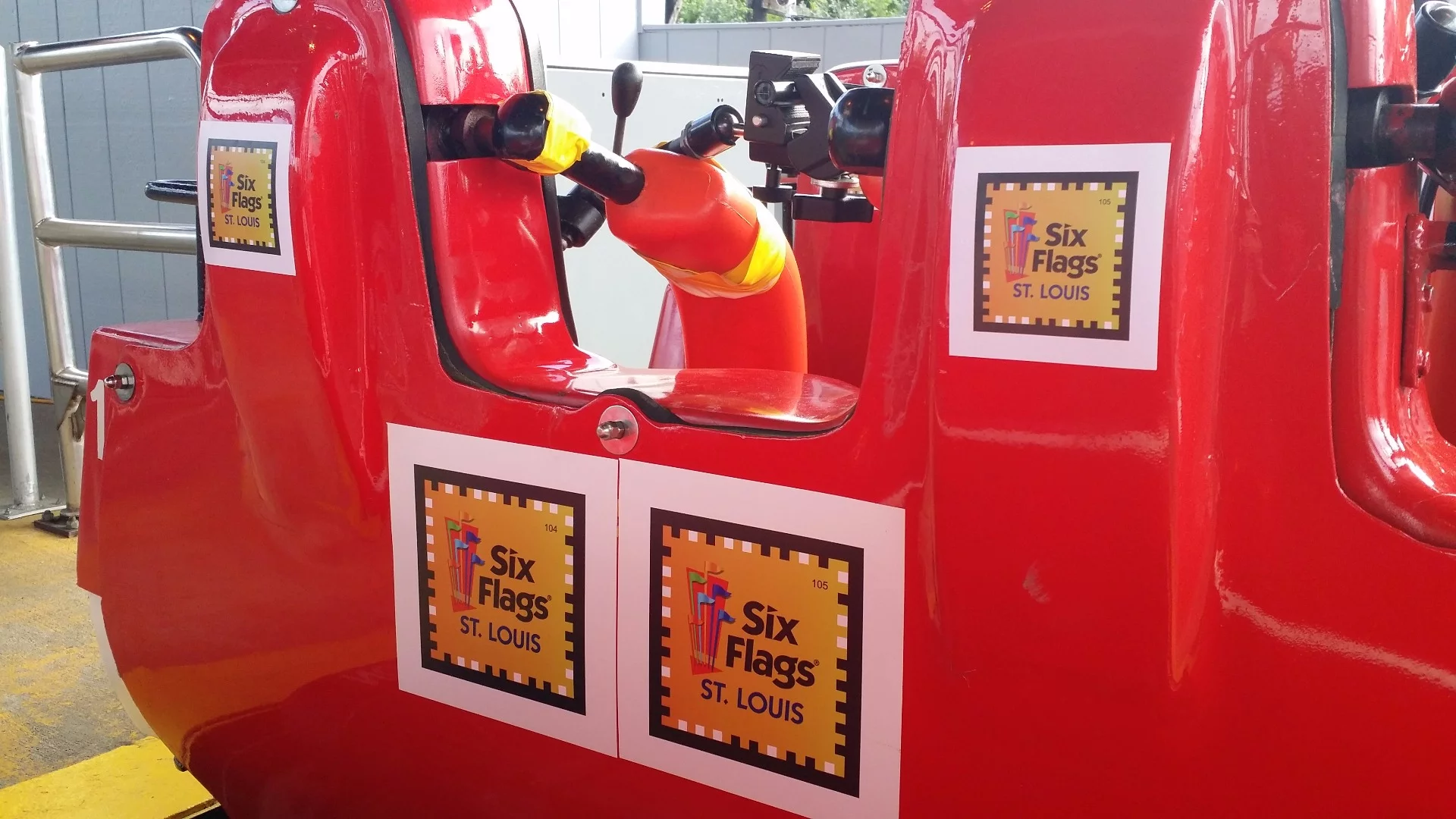 After you're seated, you aim the VR headset at the car in front of you so the system can perfectly match your experience to your spot on the tracks