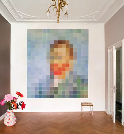 ixxi pixel art rendering of a Van Gogh