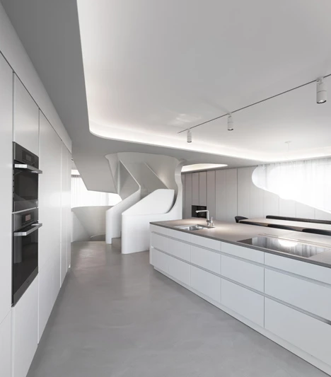 The kitchen of the dinosaur house