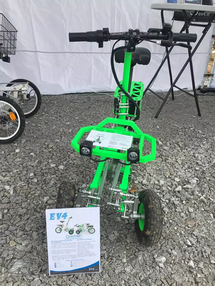 The EV4 Gremlin is made from aircraft-grade aluminum and sports lots of rivets, now a company signature design